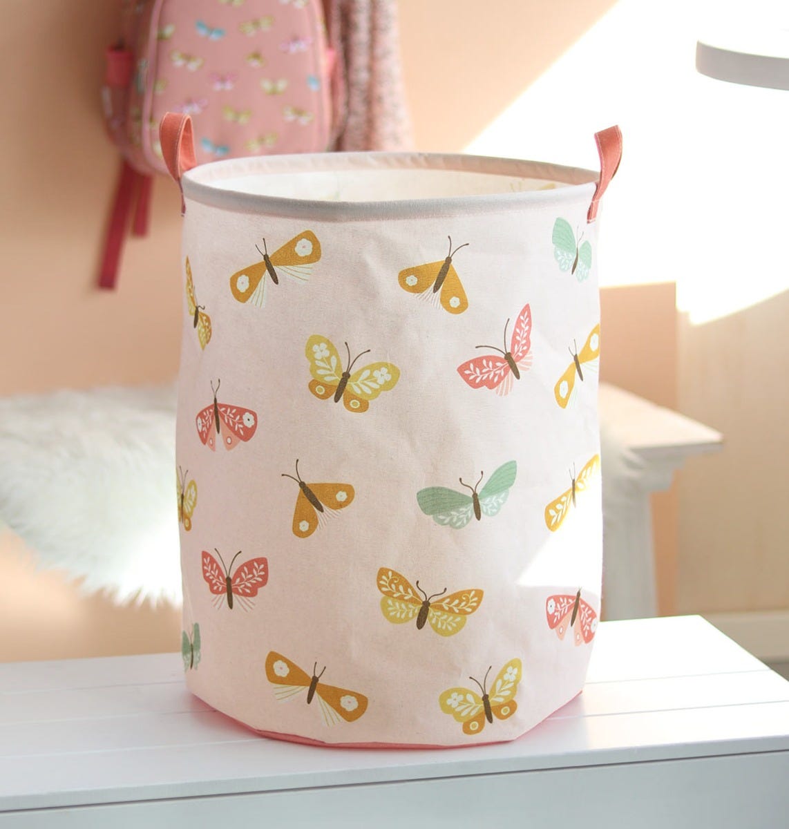 Panier de rangement - Papillons – vue 2 – A Little Lovely Company