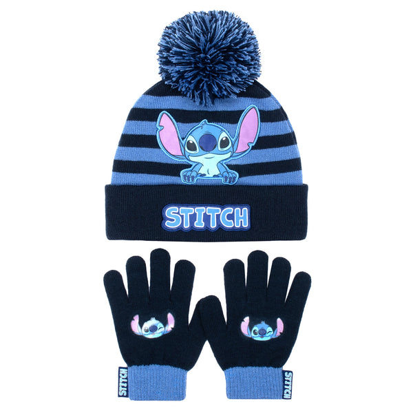 Stitch Hat & Gloves Set