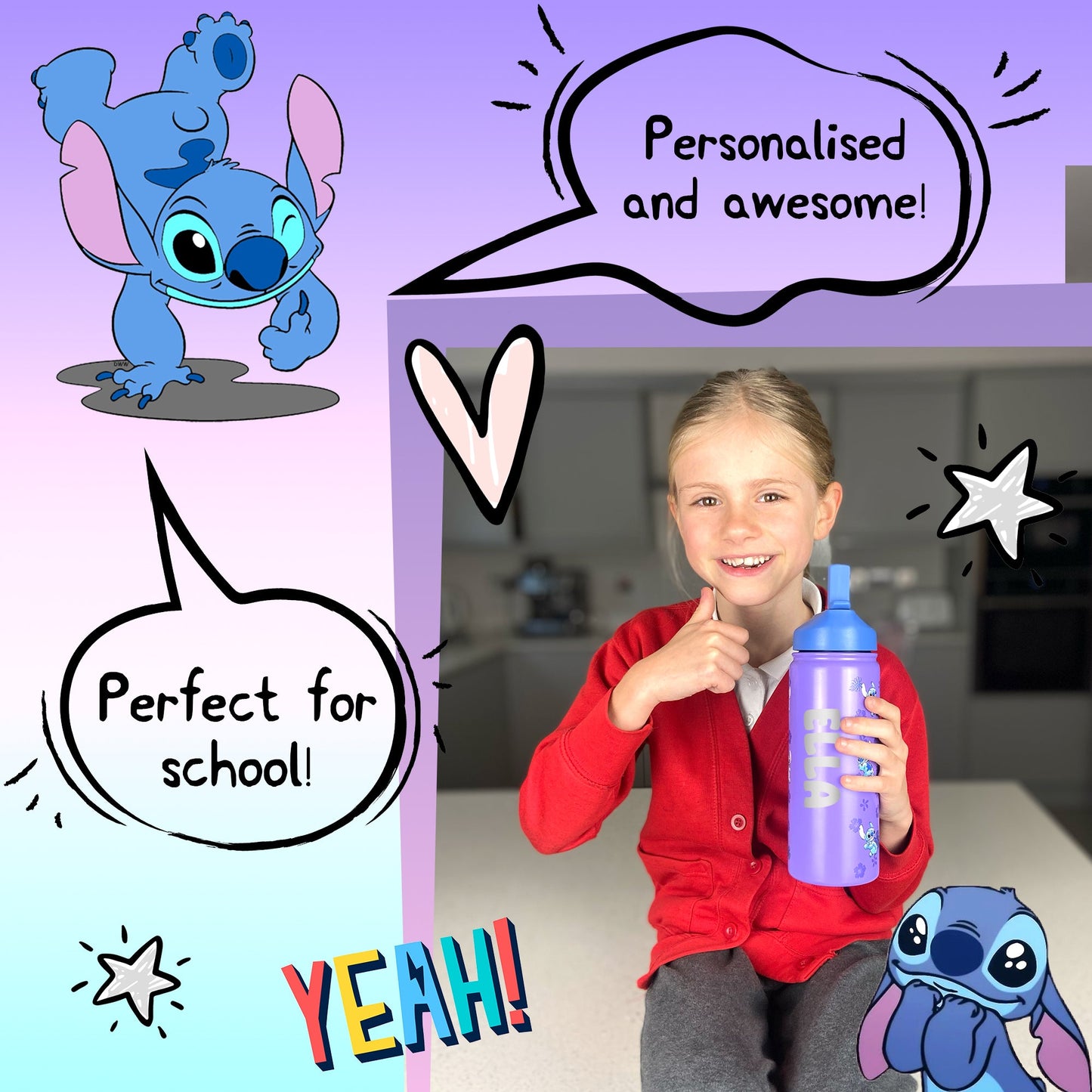 Personalized Bottle - Stitch