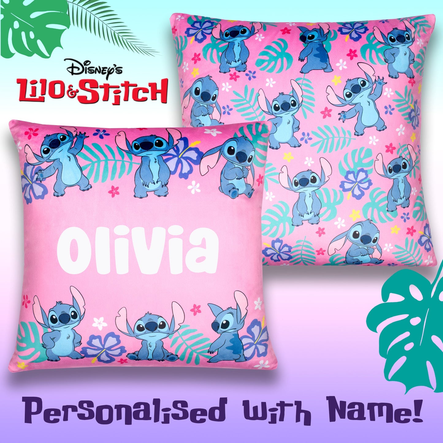 Disney Stitch Coussin Cover 44 x 44 cm Super Soft Pillow Case Gift fille Bedroom Home Décor