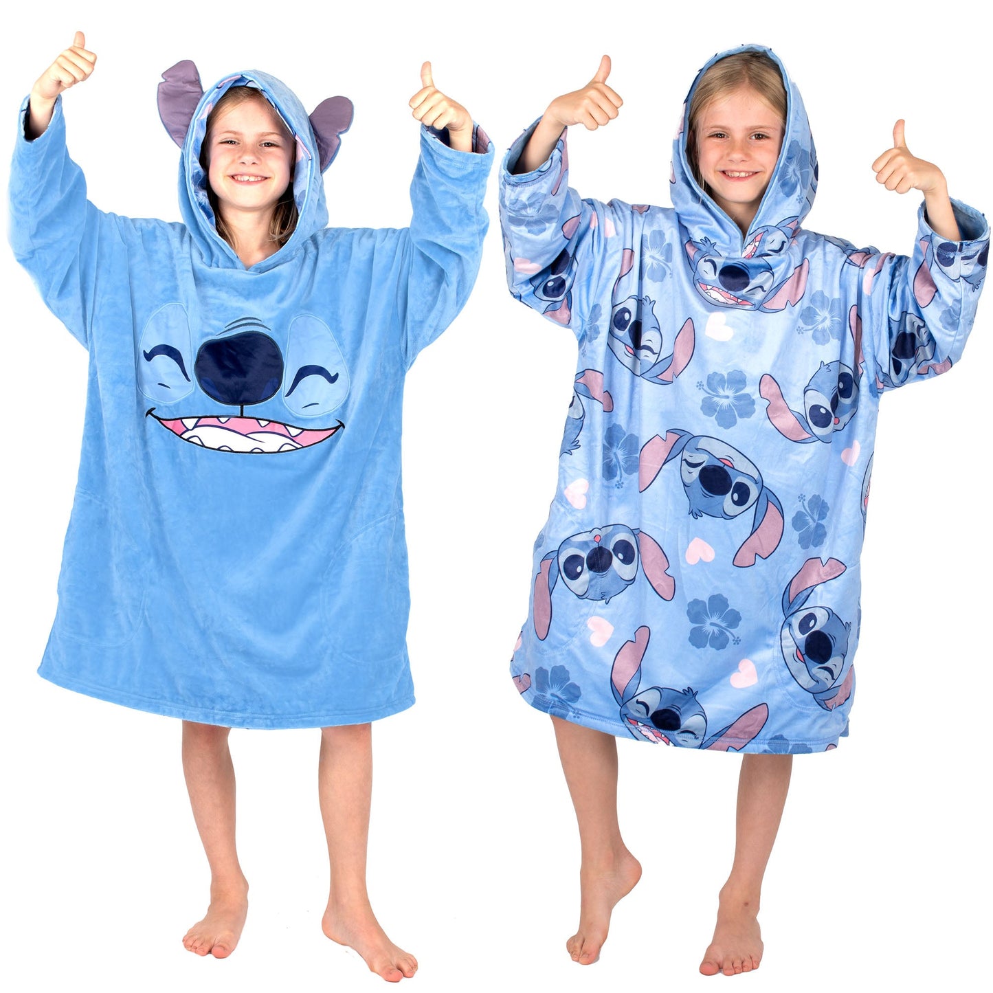 Disney Stitch Oversized Sweat à capuche Couverture -bleu
