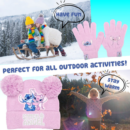 Disney Lilo & Stitch Winter Hat & Gloves Set fille