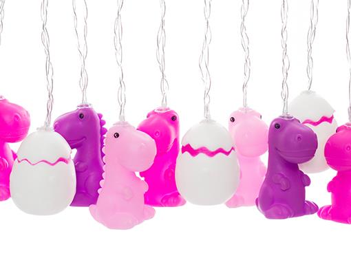 Pink Dinosaur Light Garland