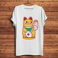 Goldenes Unglückskatzen-T-Shirt