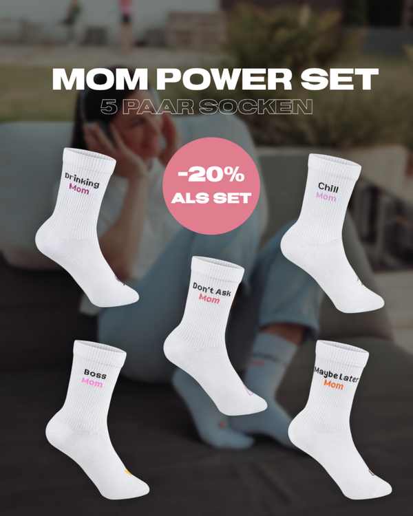 Mom Power Set – 5-Pack Socks Set as a Gift for Mom