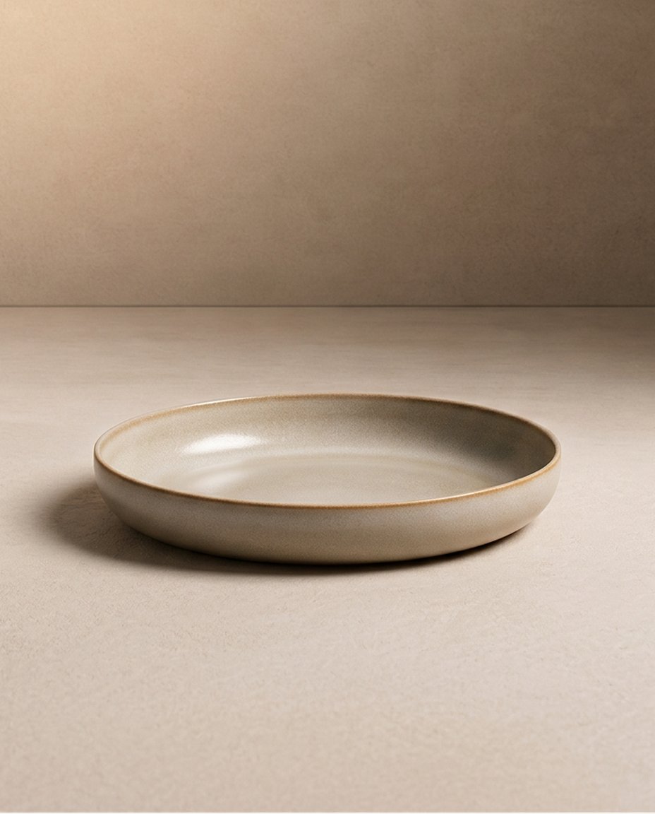 Terra Porcelain Stoneware Pasta Plate 22cm