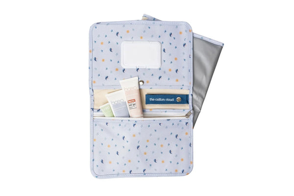 Diaper bag with integrated changing mat