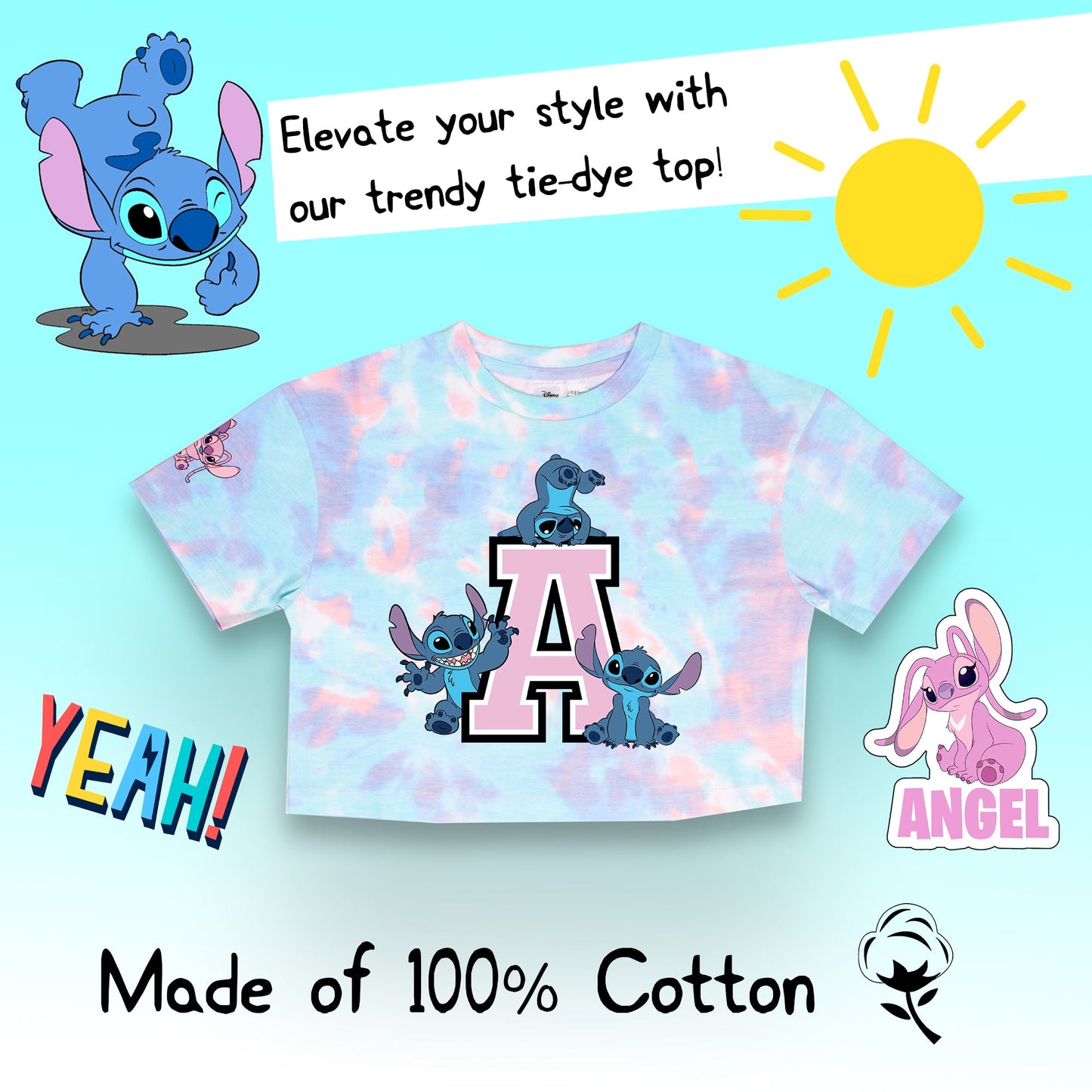Crop top – Stitch Tie Dye