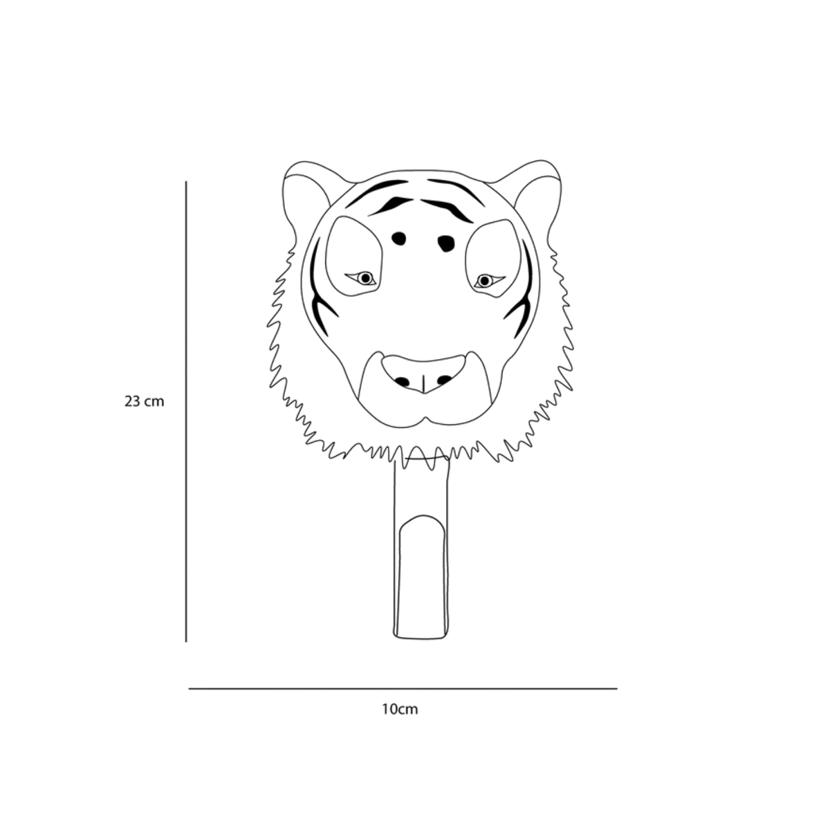 Tiger plush coat rack