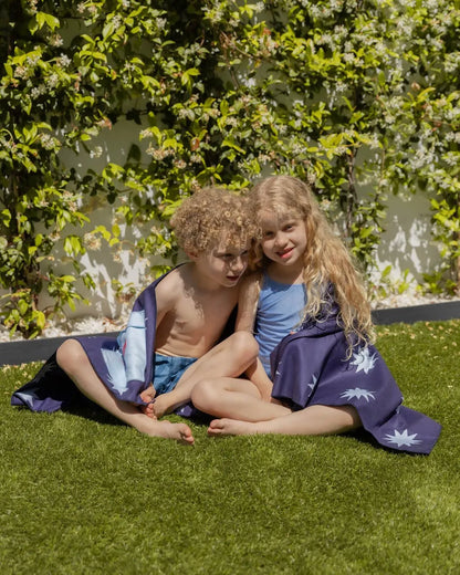Children's blue beach towel - CARINA
