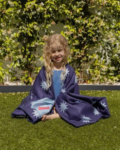Children's blue beach towel - CARINA