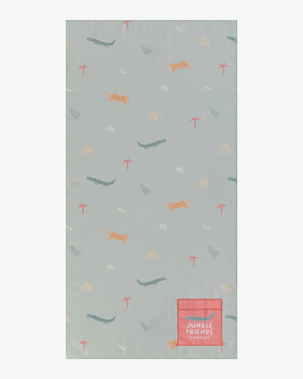 Kids' green beach towel - ALAN