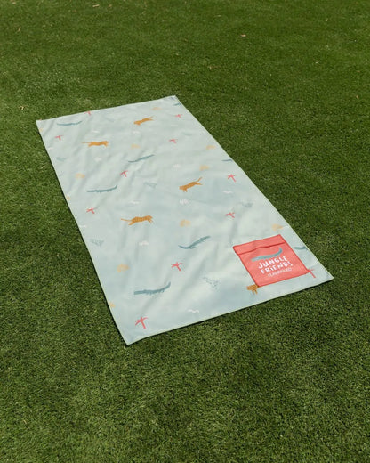 Kids' green beach towel - ALAN