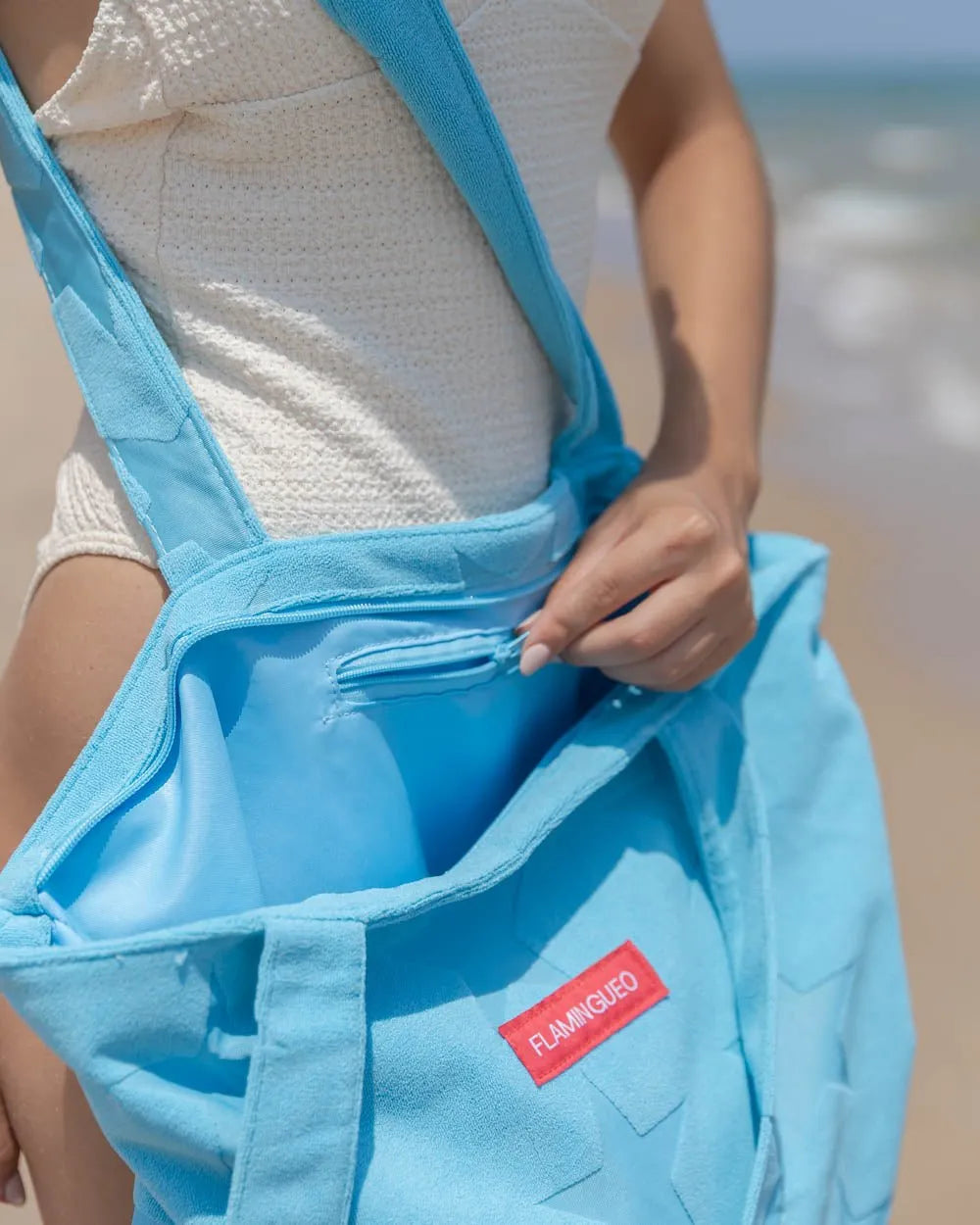 Blue tote bag - GRETA