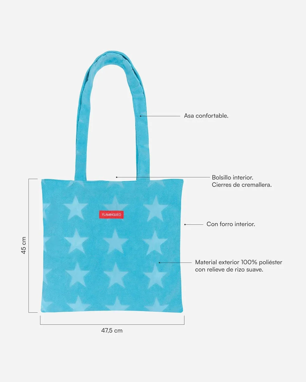 Blue tote bag - GRETA