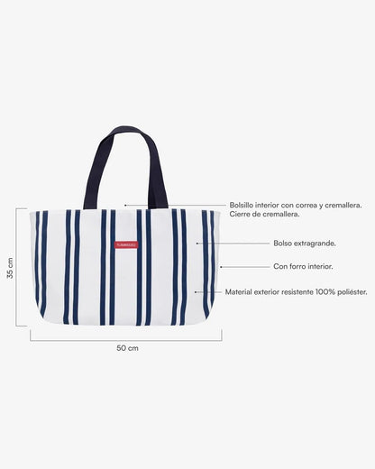 Blue tote bag - PENELOPE