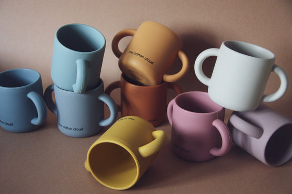 Trinklernbecher  aus Silikon Dusty Mauve