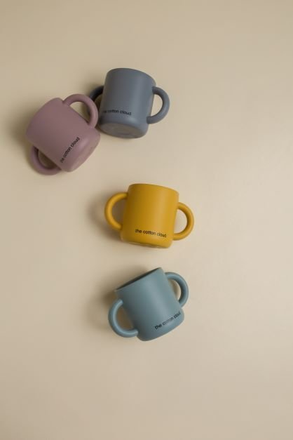 Silicone Sippy Cup Smokey Blue