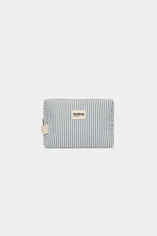 Trousse de toilette Leon Rayures bleu
