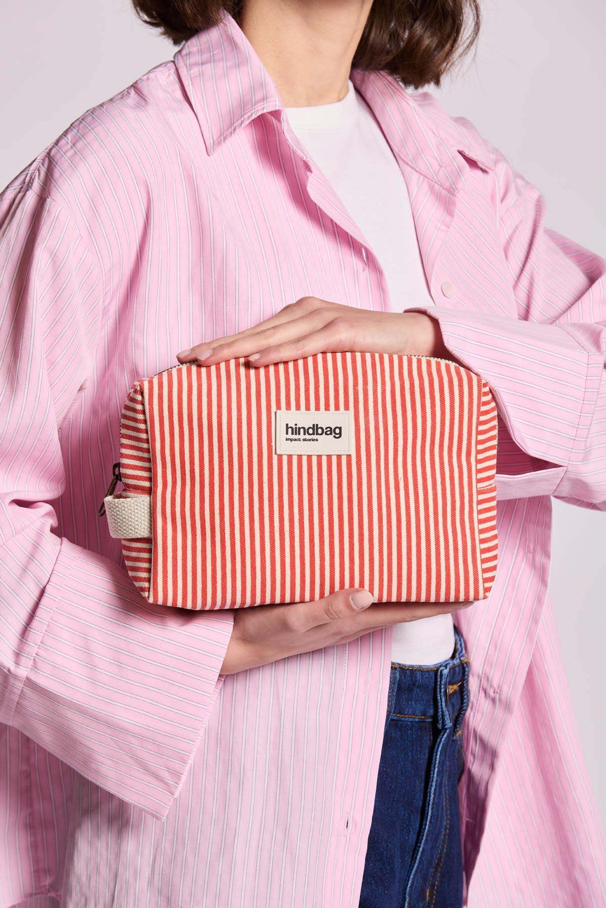 Trousse de toilette Leon Rayures rouge