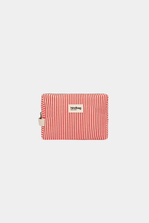 Trousse de toilette Leon Rayures rouge