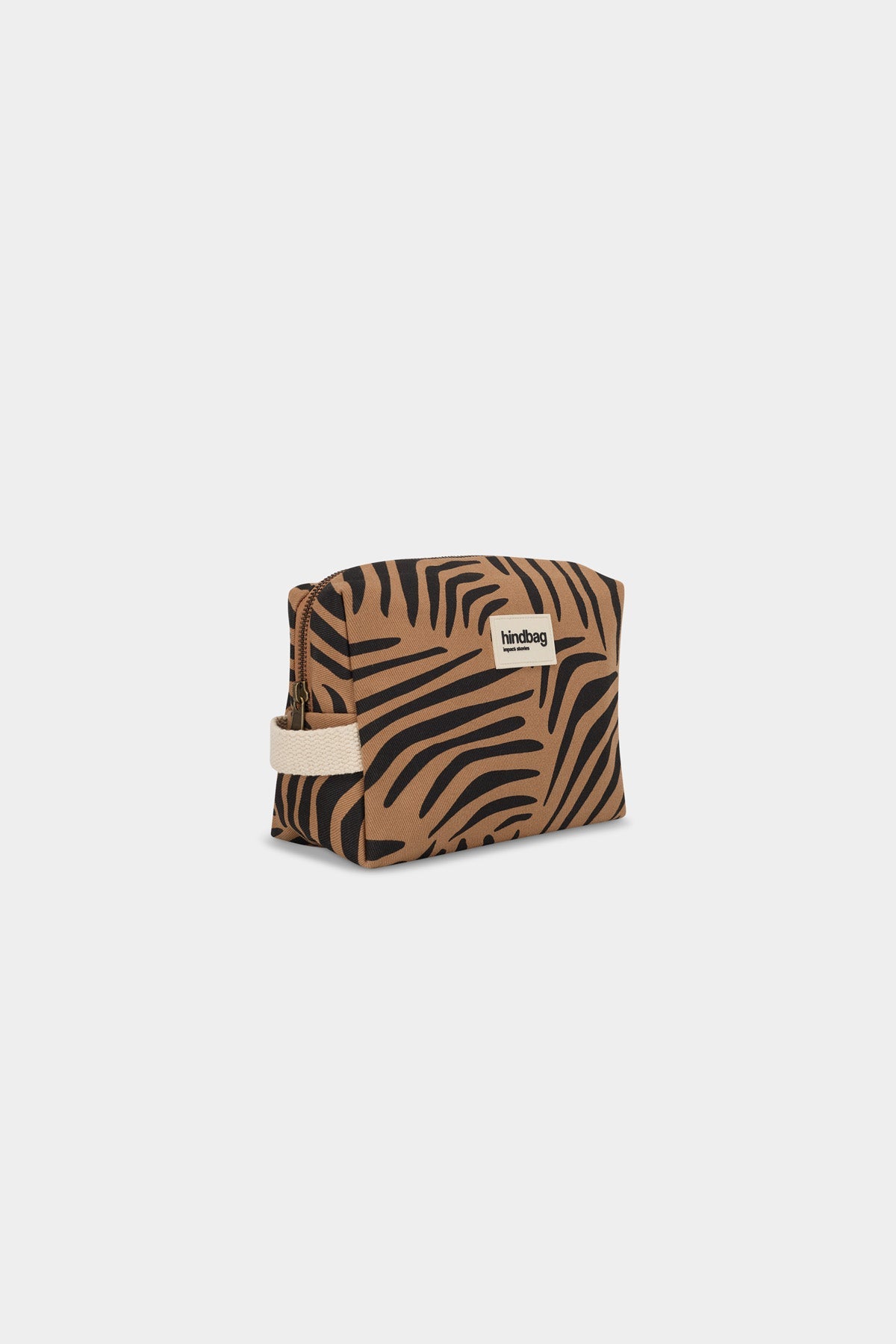 Trousse de toilette Léon Zèbre cannelle