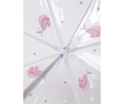 Parapluie Tutete Licorne Magique — vue intérieure des baleines et du motif
