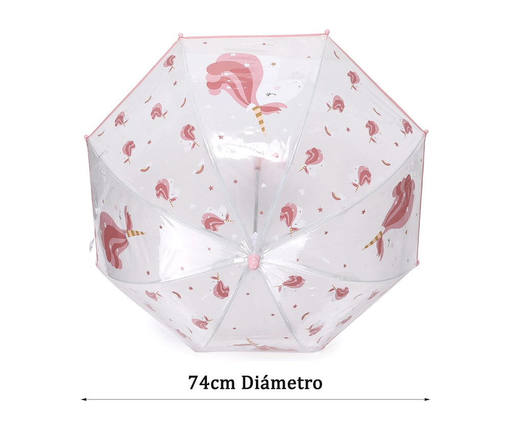 Parapluie Transparent Enfant Licorne Magique