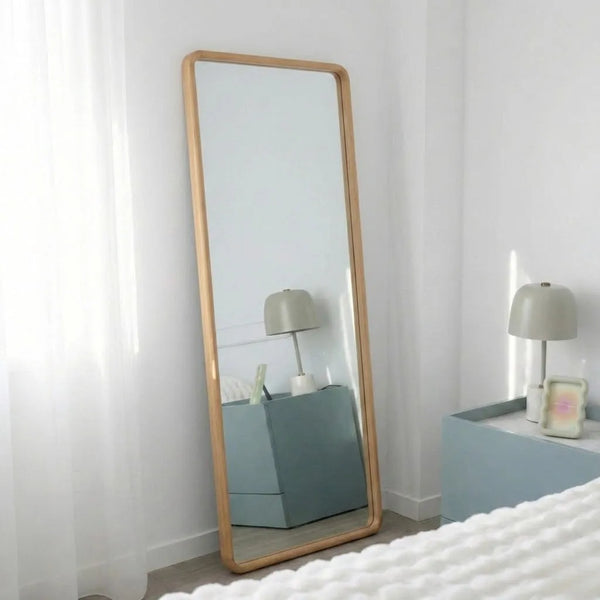 Rectangular wooden wall mirror - CRETA