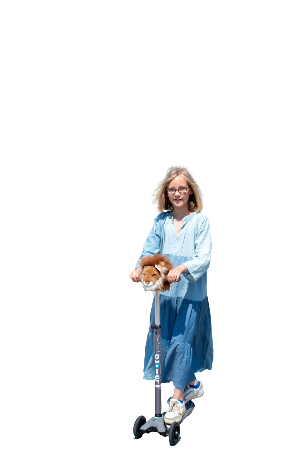 Lion head accessory for child's bike or scooter