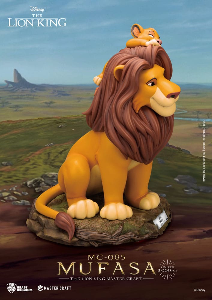 Meesterlijk vervaardigd beeldje van Mufasa uit de Leeuwenkoning