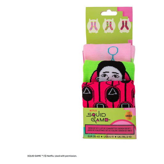 Squid Game pack 3 pairs of socks