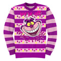 Alice in Wonderland kersttrui - Cheshire Cat helemaal gek hier 