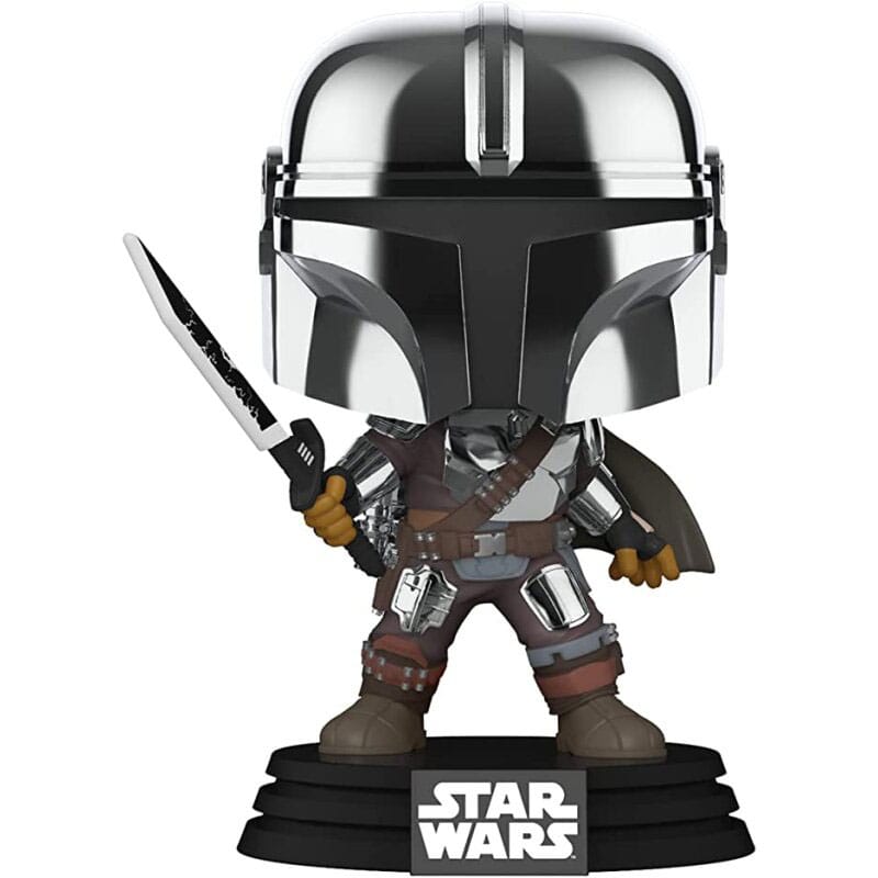 pop the mandalorian with darksaber metallic glow 491