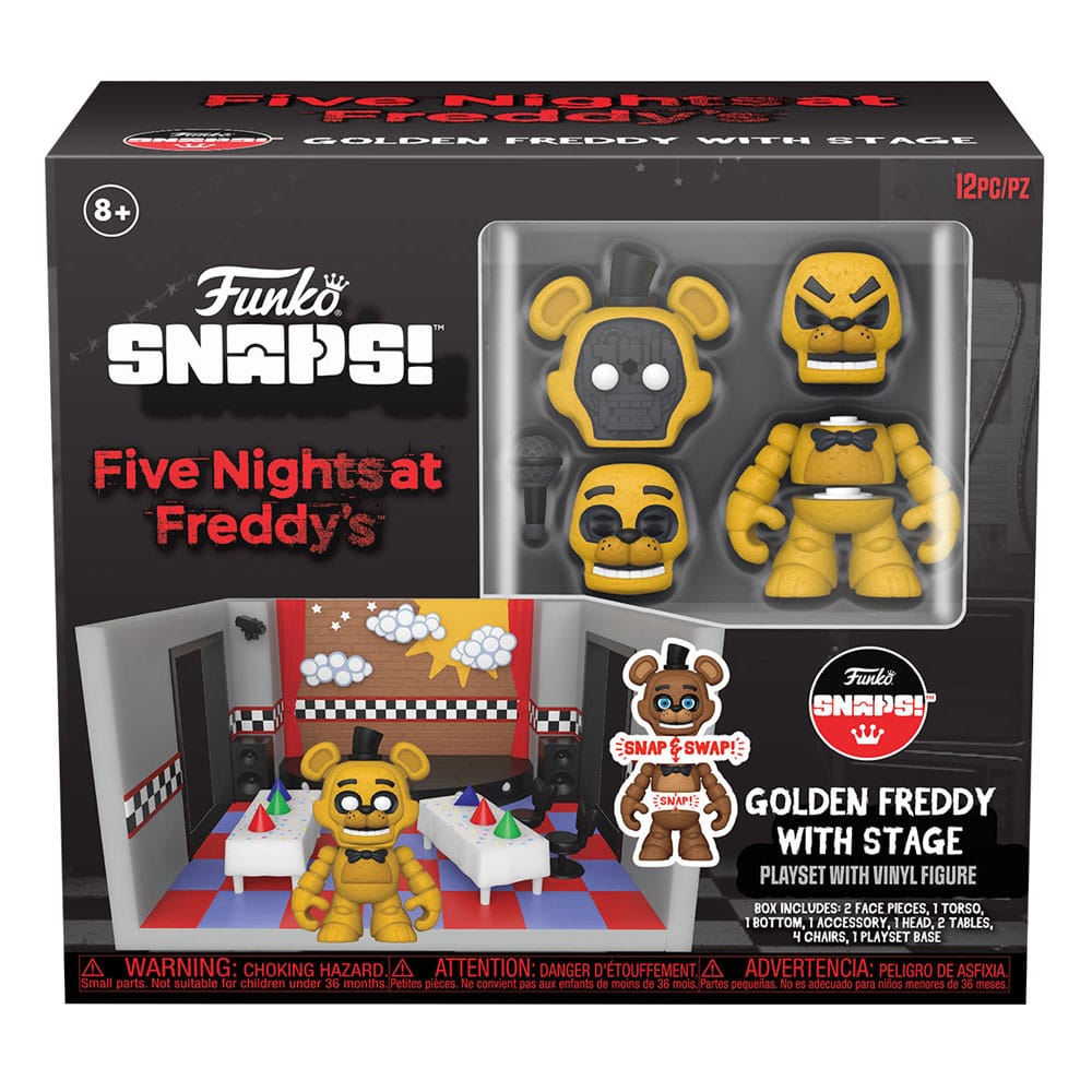 Golden Freddy with Stage - Snaps! Playset