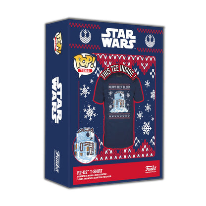 snowman r2 d2 merry beep bloop boxed tee