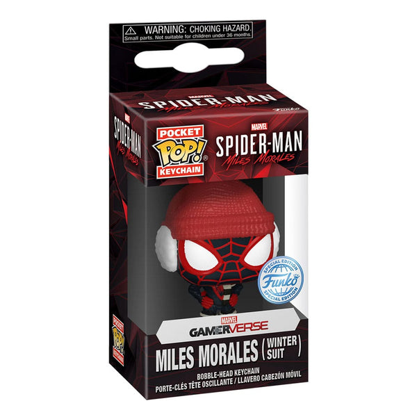 Funko Pop! Keychain Miles Morales "Tenue Hiver" – Spider‑Man
