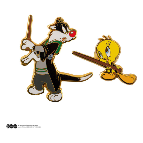 Tweety and Sylvester at Hogwarts Pins 