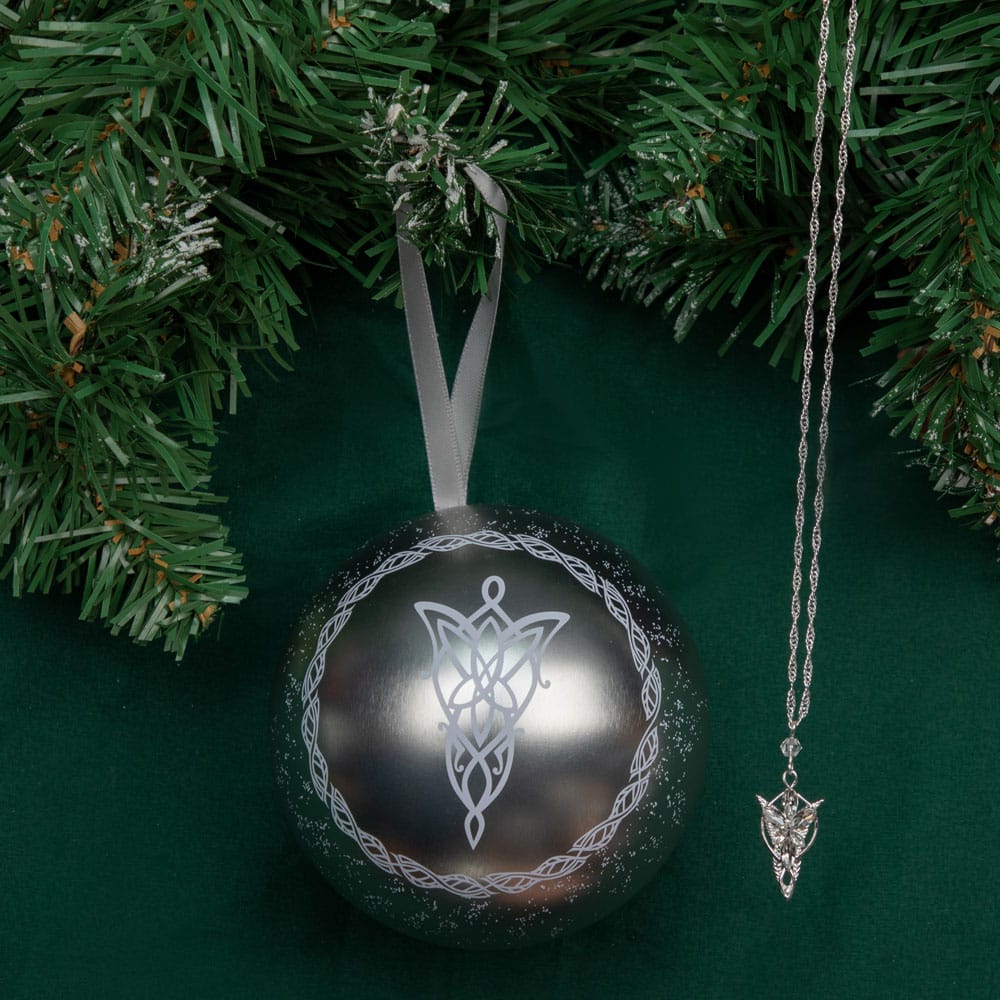Lord of the Rings Christmas Ball with Evenstar Necklace