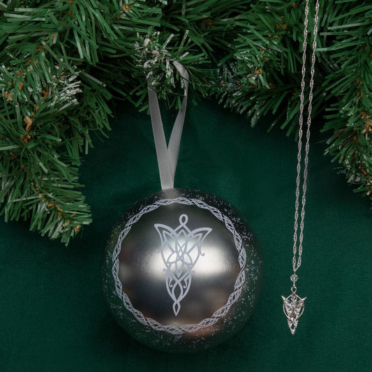 Lord of the Rings Christmas Ball with Evenstar Necklace