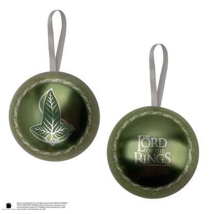 Lord of the Rings Christmas Bauble with Lórien Leaf Brooch