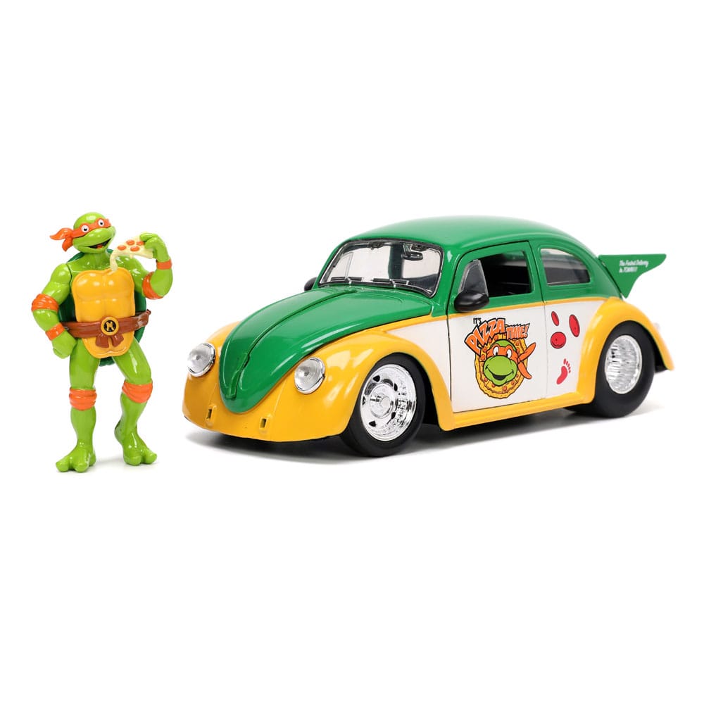 Michelangelo met een VW Drag Beetle