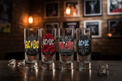 Set van 4 AC/DC-shotglazen