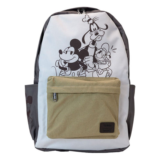 mickey friends canvas nylon full size backpack loungefly