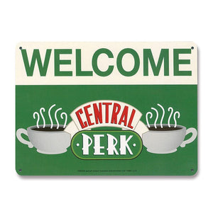 Panneau Métal Friends - Central Perk Welcome