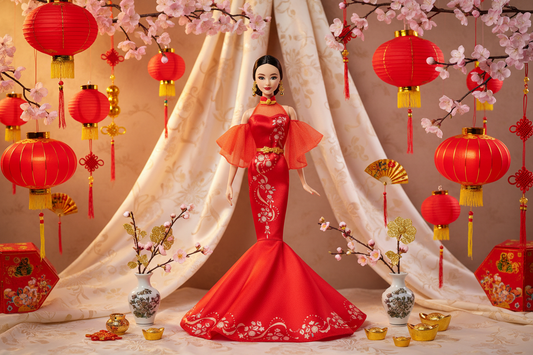 Barbie Signature poupée Lunar New Year with Qipao Dress