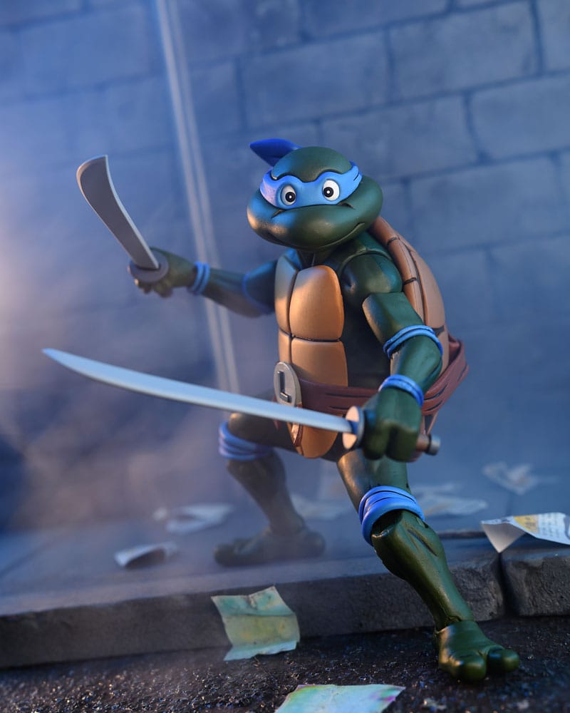 teenage mutant ninja turtles cartoon 7 scale action figure ultimate leonardo neca