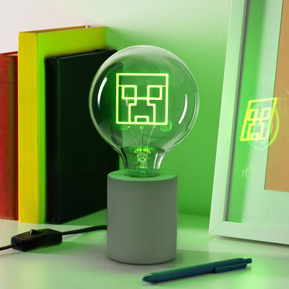 lampe led neon minecraft the creeper paladone