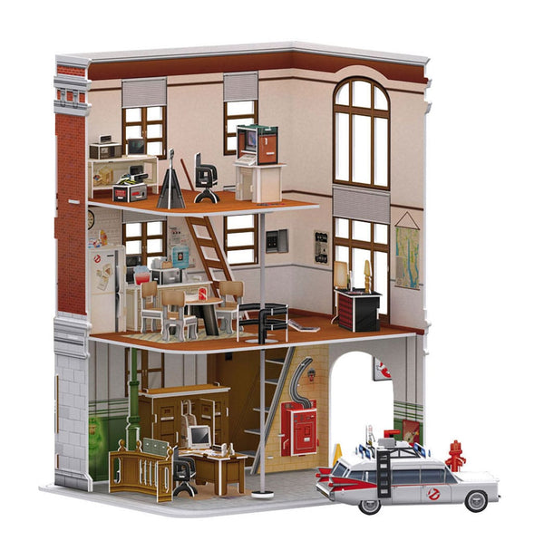 Ghostbusters 3D-Puzzle – Feuerwehrhaus mit Haken und Leiter 