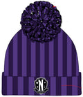 Pom-Pom Beanie Wednesday - Nevermore Logo